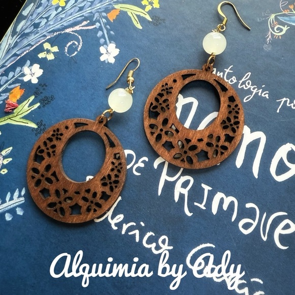 Alquimia Bohemian Brown and Gold Earrings - Picture 1 of 1